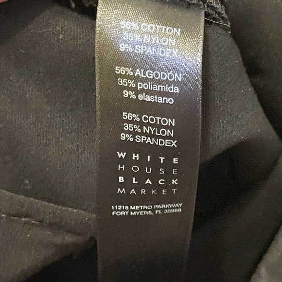 White‎ House Black Market Flare Crop Pants  Women's Size 2 Sailor Button Accents - Picture 9 of 12